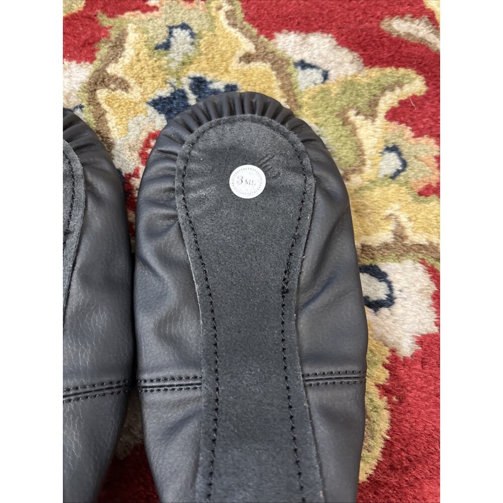 NEW Stelle Girls Ballet Shoes Soft Leather Black Size 3 ML Big Kid Stella - Picture 4 of 7